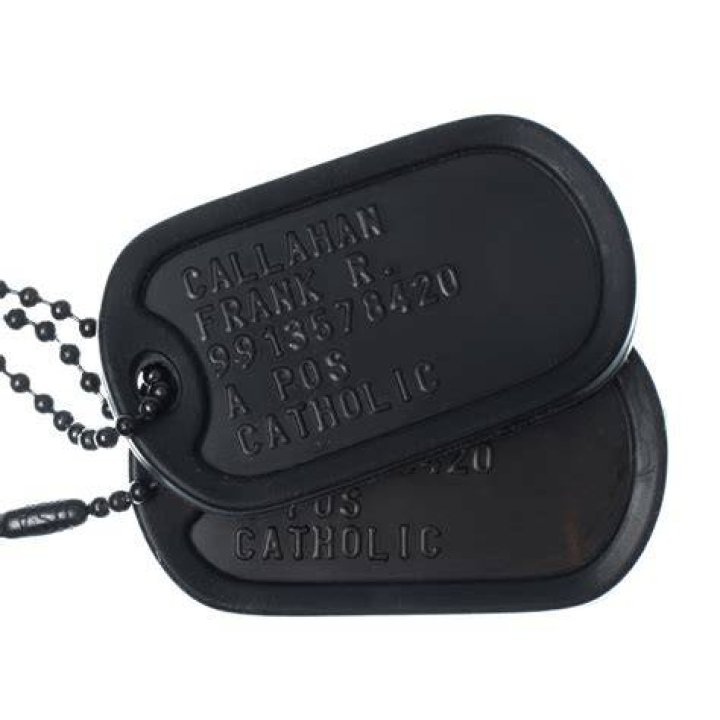 Are black dog tags authorized in the Army?