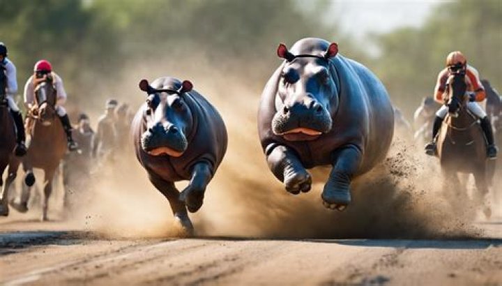 Is a hippo faster than a horse?