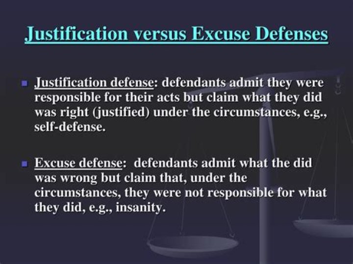 What are the four excuse defenses?
