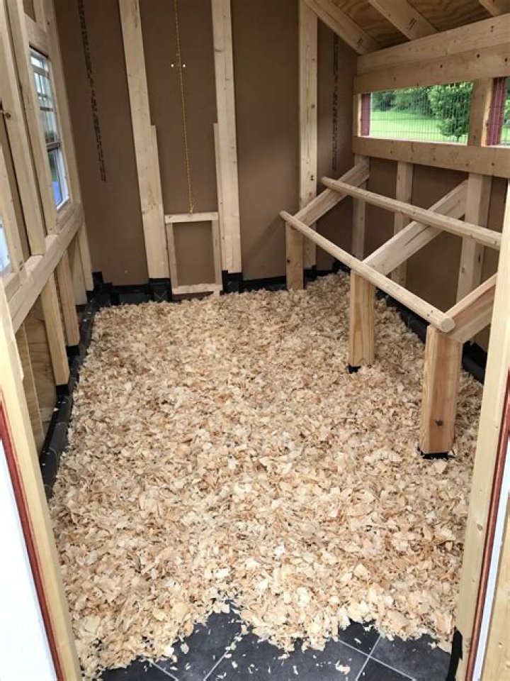 What do you put in the floor of a chicken coop?