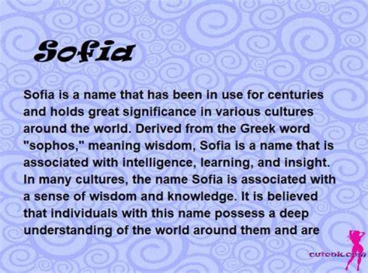 What does the name Sofia mean?