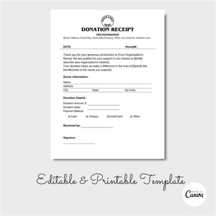 What is an official donation receipt?